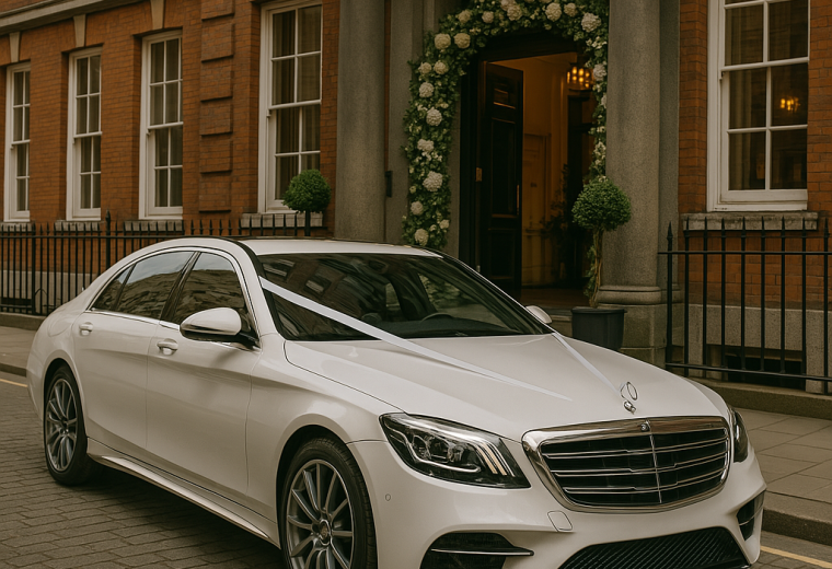 mercedes benz s class bridal car at london wedding