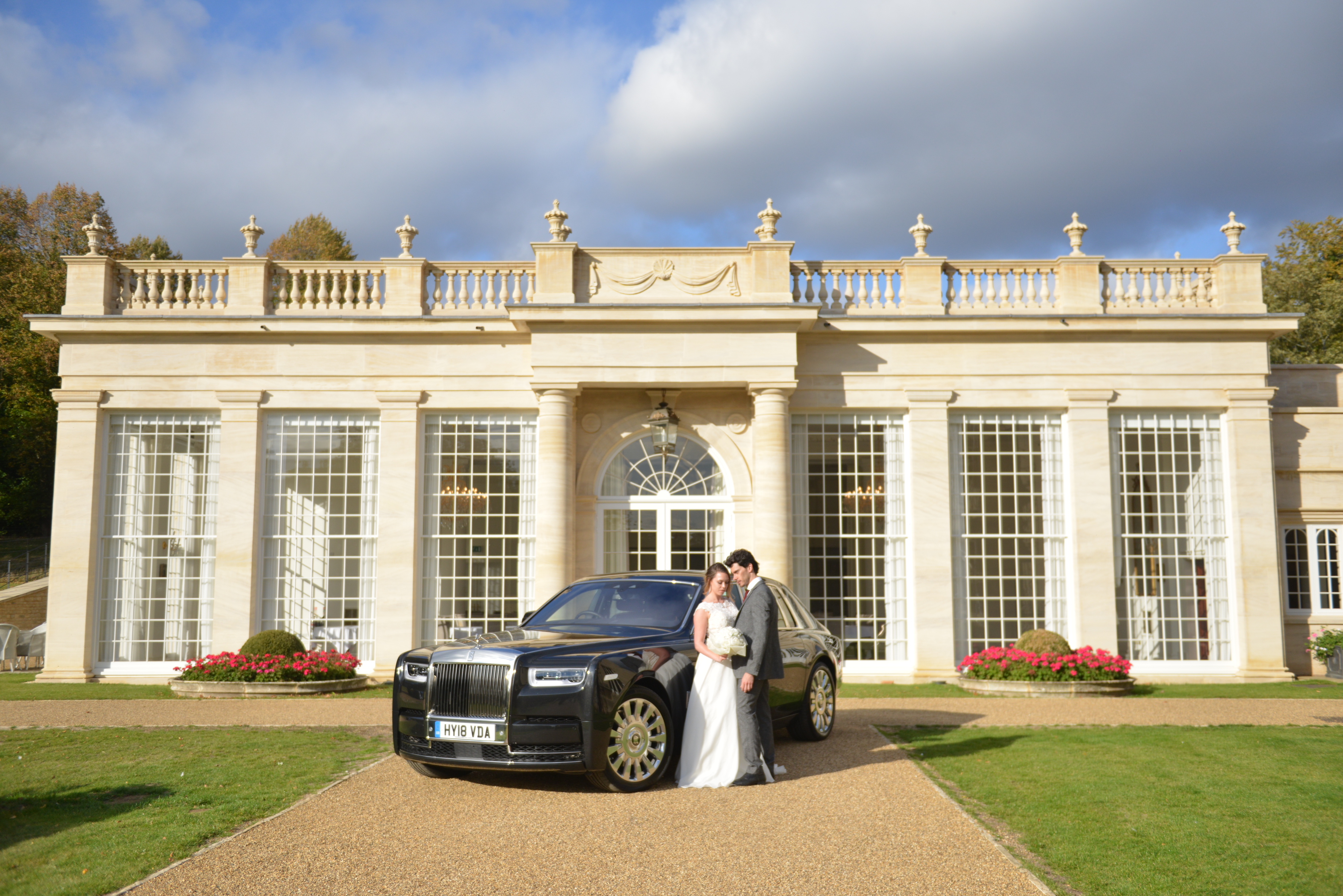 phantom 8 outside wedding venue in birmingham