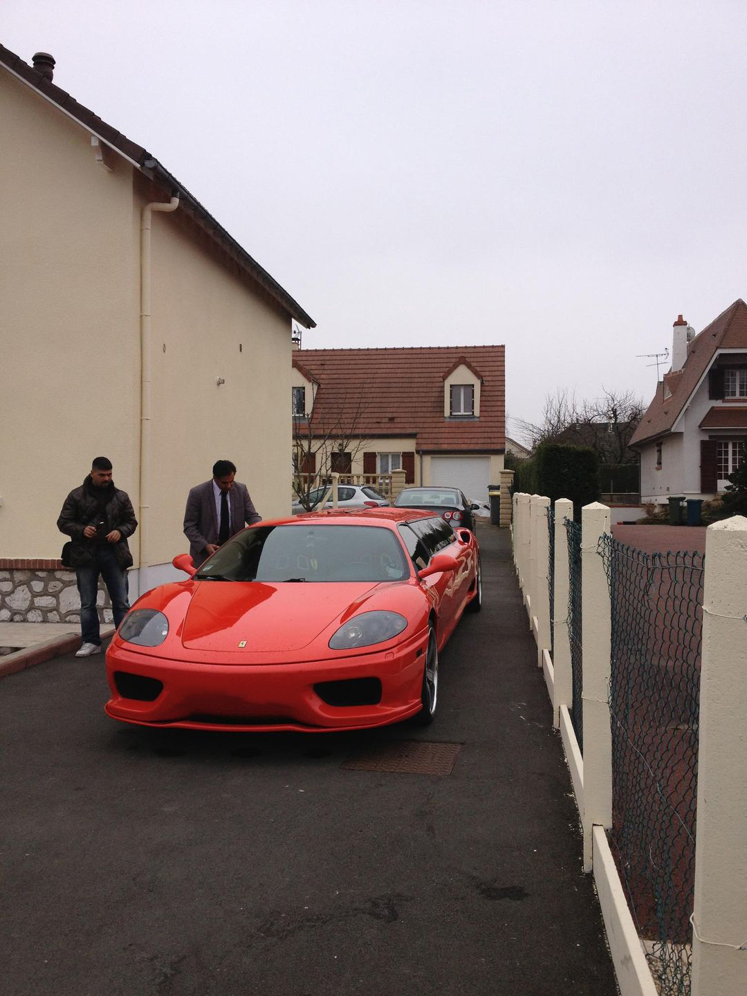 Ferrari Limo outside house