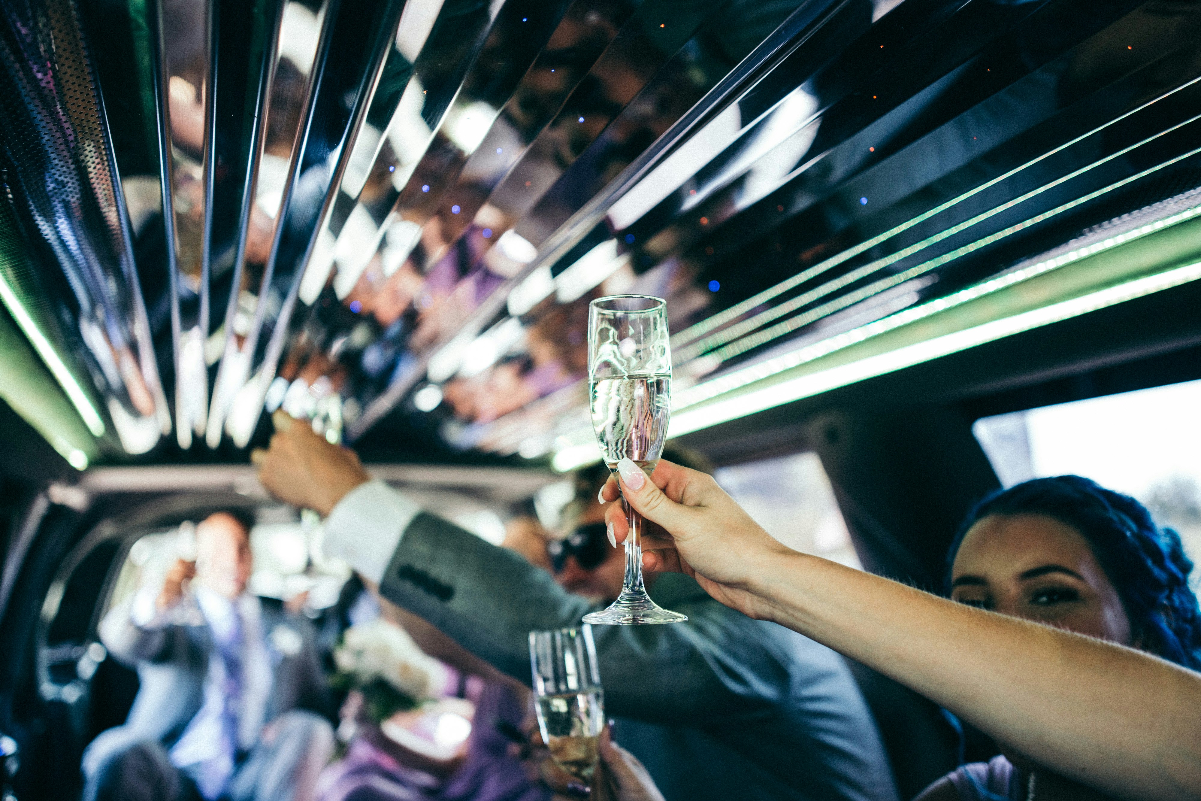 wedding limousine interior