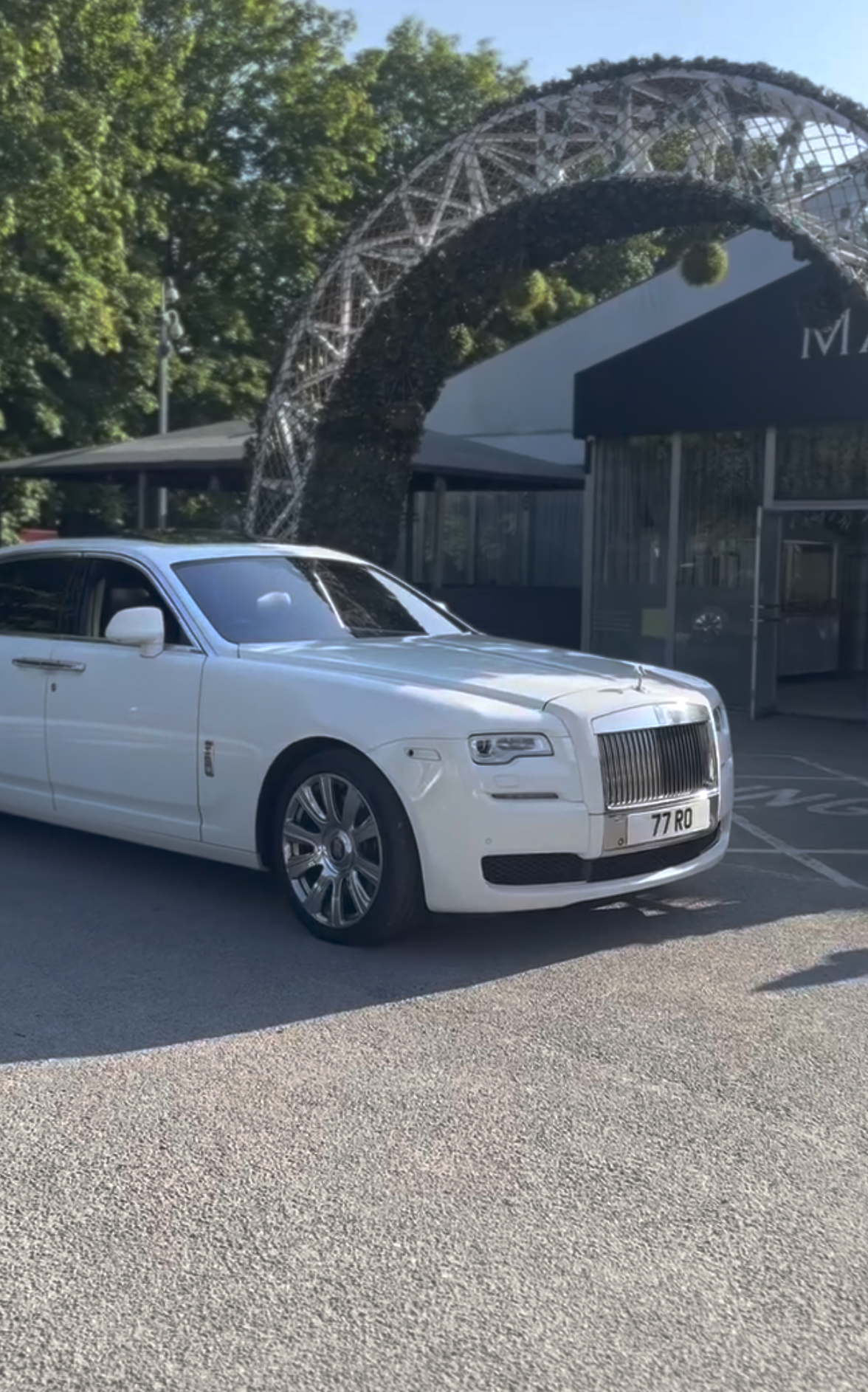 Rolls-Royce Ghost outside wedding venue