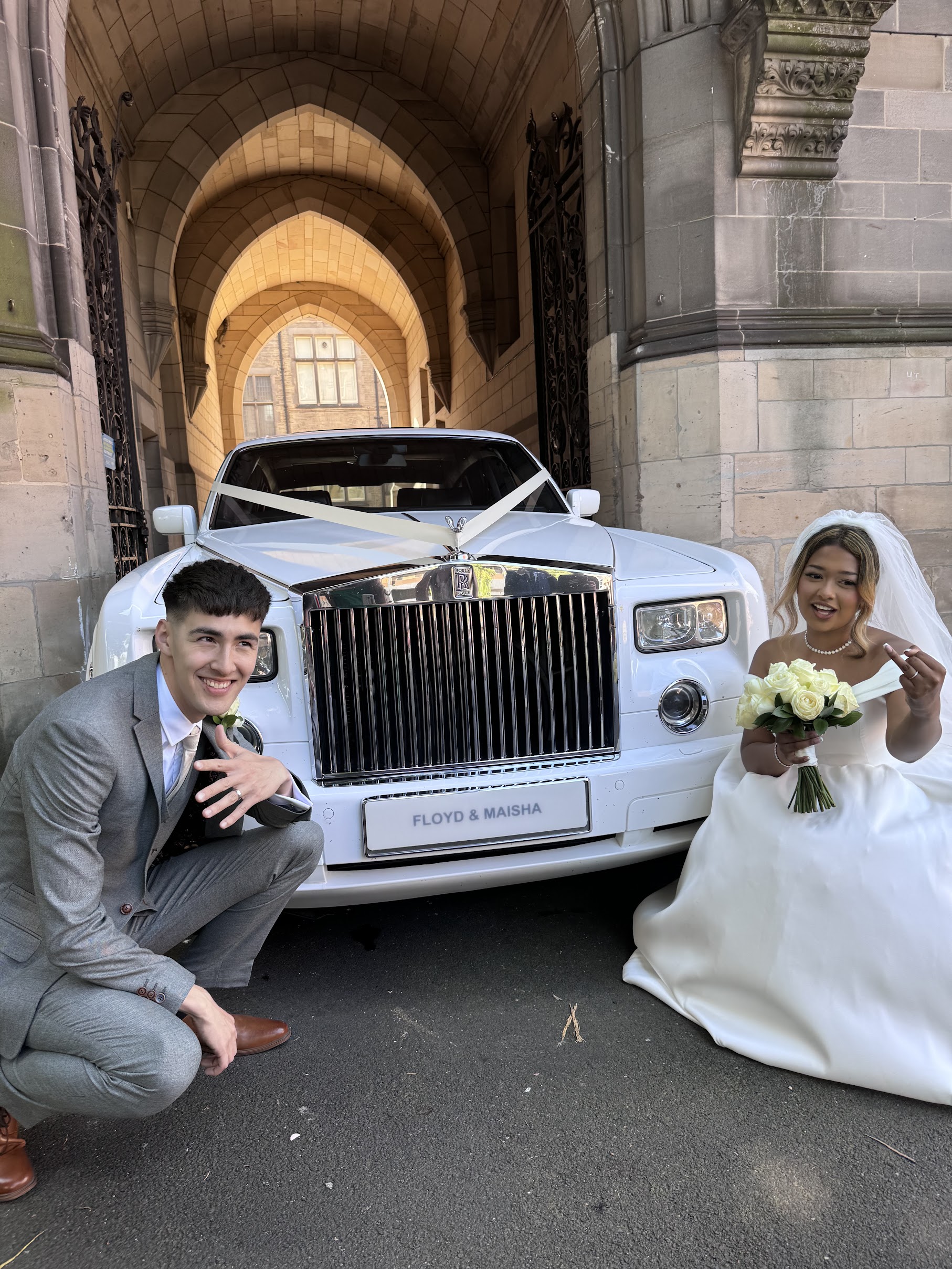 Rolls-Royce Phantom 7 car outside wedding venue