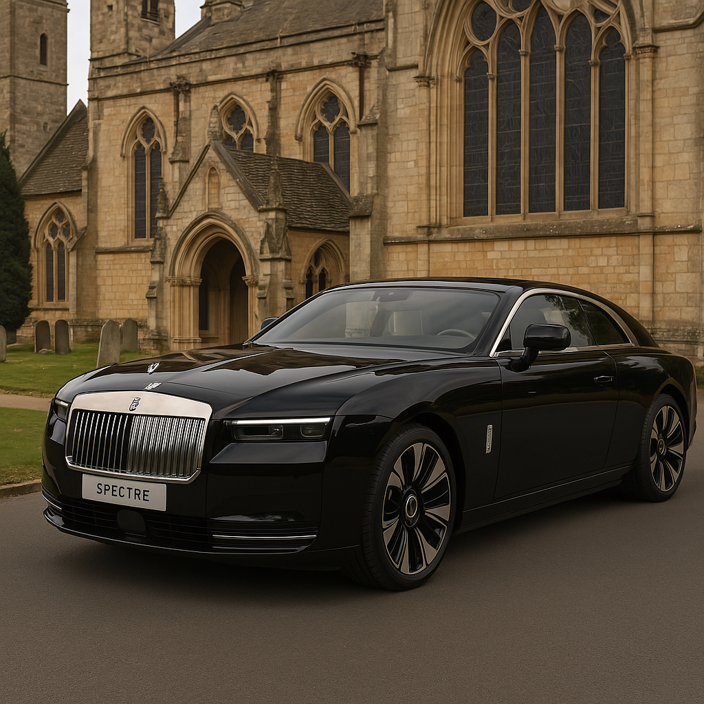 Rolls-Royce Spectre at church